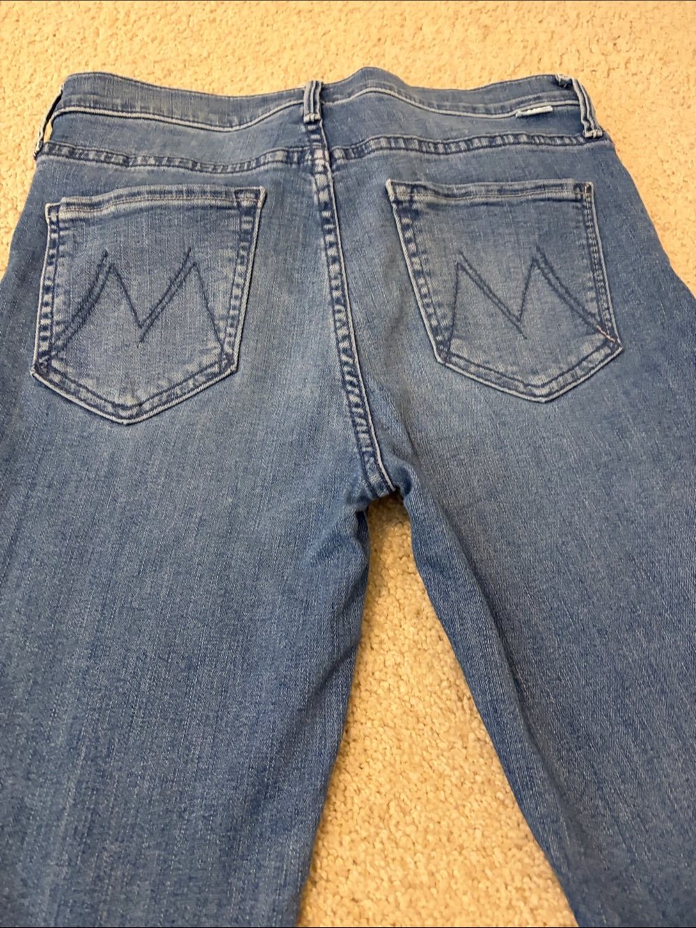 MOTHER Straight-Leg Jeans in Light Blue Wash